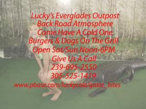 Lucky Cole on Loop Road Outpost in The Florida Everglades